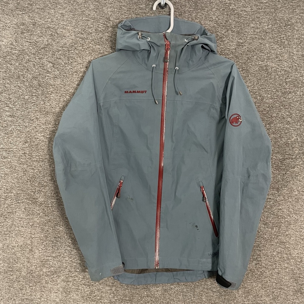 Mammut GORE-TEX Jacket Womens XS Blue Hooded Waterproof Ski Snow Shell READ